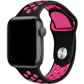 Eternico Sporty na Apple Watch 42 mm/44 mm/45 mm   Vibrant Pink and Black (AET-AWSP-PiBl-42)