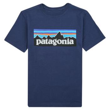 Patagonia  Tričká s krátkym rukávom BOYS LOGO T-SHIRT  Modrá