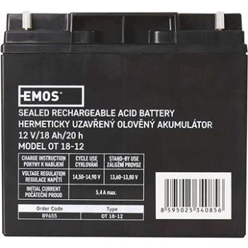 EMOS Bezúdržbový olovený akumulátor 12 V/18 Ah (1201000900)