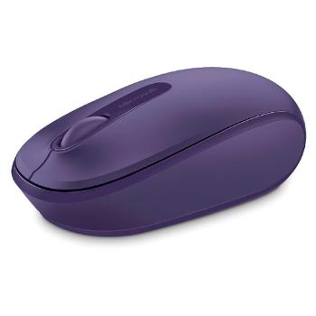 Microsoft Myš Mobile Mouse 1850, 1000DPI, 2.4 [GHz], optická, 3tl., bezdrôtová, fialová, 1 ks AA, Klasická, Microsoft Nano Transce