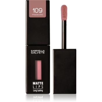 Gabriella Salvete Matte Lips dlhotrvajúci tekutý rúž s matným efektom odtieň 109 Mocaccino 4,5 ml