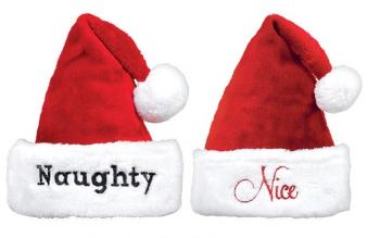 Amscan Vianočné čiapky Naughty/Nice - 2 ks