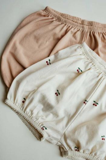 Detské bavlnené šortky Konges Sløjd ružová farba, vzorované