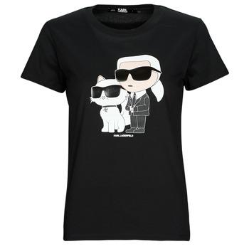 Karl Lagerfeld  Tričká s krátkym rukávom IKONIK 2.0 T-SHIRT  Čierna