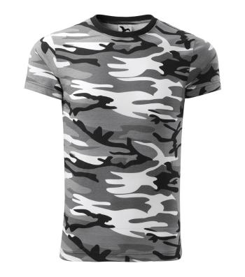 MALFINI Maskáčové tričko Camouflage - Maskáčová šedá | XS