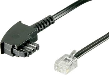 Basetech DSL prepojovací kábel [1x telefónna zástrčka TAE-F - 1x RJ12 zástrčka 6p6c] 6.00 m čierna