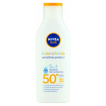 NIVEA Sun Detské mlieko na opaľovanie Sensitive OF 50+ 200 ml