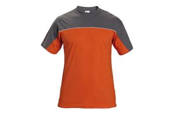 DESMAN tričko šedá/oranžová M