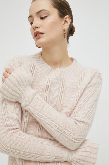 Vlnený sveter Ivy Oak dámsky, ružová farba