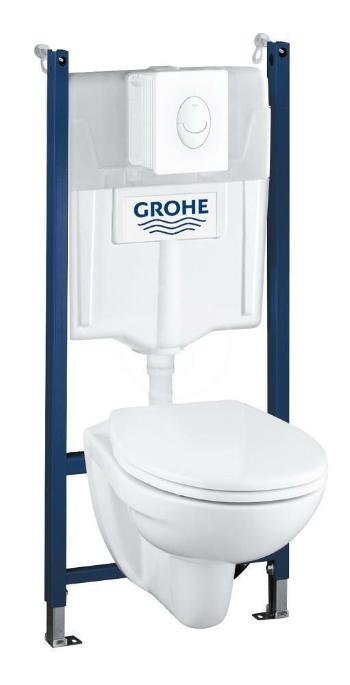 GROHE - Solido Súprava na závesné WC + klozet a WC doska SoftClose, tlačidlo Skate Air, biela 39117000
