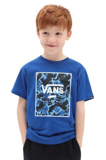 Detské bavlnené tričko Vans BY PRINT BOX KIDS BLBLU s potlačou