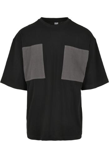 Urban Classics Big Double Pocket Tee black/asphalt - M