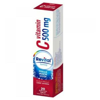 REVITAL Vitamín C 500 mg Lesná jahoda 20 šumivých tabliet