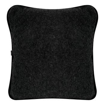 Čierny vankúš z merino vlny Native Natural, 50 × 60 cm