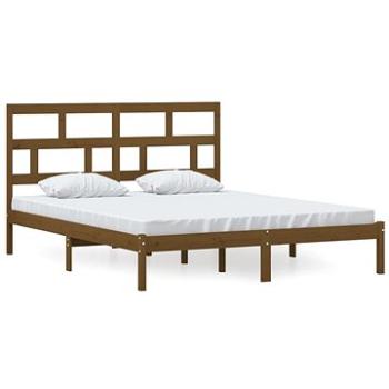 Rám postele medovo hnedý masívna borovica 160 × 200 cm, 3101231