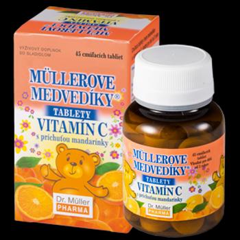 Dr. Müller Pharma Müllerove medvedíky® s príchuťou lesných jahôd a vitamínom C 45 ks