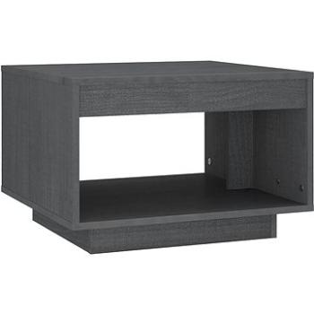 SHUMEE Konferenčný stolík sivý 50 × 50 × 33,5 cm masívne borovicové drevo, 808505