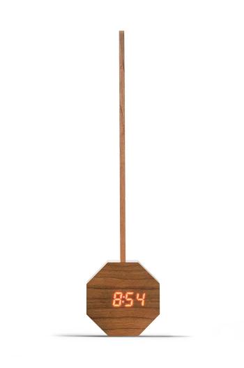 Bezdrôtová lampa s budíkom Gingko Design Octagon Plus Clock Desk Light