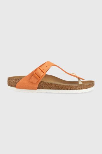 Žabky Birkenstock Gizeh dámske, oranžová farba, na plochom podpätku, 1025560