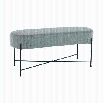 Dizajnová lavica, sivá/čierna, MATIR R1, rozbalený tovar