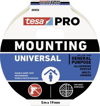 tesa Mounting PRO Universal 66958-00001-00 montážna páska  biela (d x š) 5 m x 9 mm 1 ks
