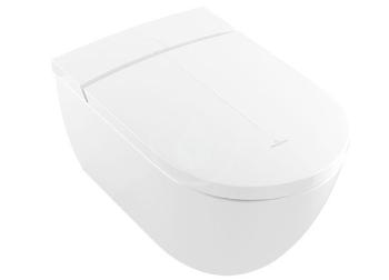 VILLEROY & BOCH - ViClean Závesné WC s bidetovou doskou, Directflush, s CeramicPlus, alpská biela V0E100R1