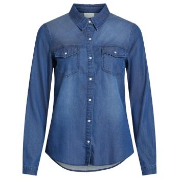 Vila  VIBISTA DENIM SHIRT 14033008  Košele a blúzky Modrá