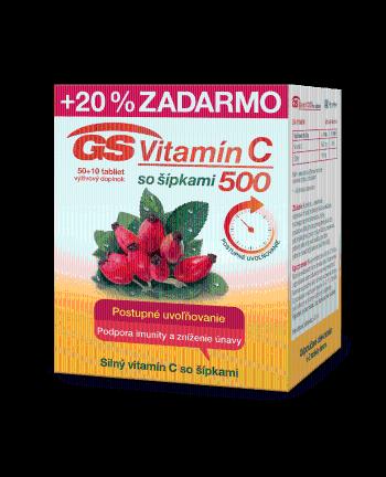 GS Vitamín C 500 so šípkami 60 tabliet