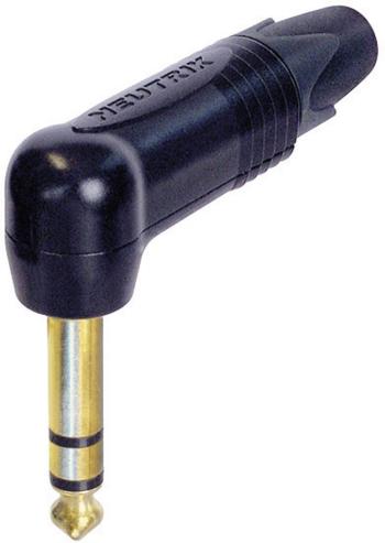 Neutrik NP3RX-B jack konektor 6.35 mm zástrčka, zahnutá Pólov: 3 stereo čierna 1 ks