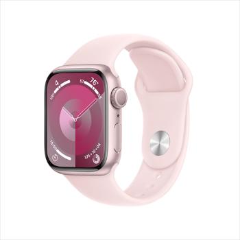 APPLE WATCH SERIES 9 GPS 41MM PINK ALUMINIUM CASE WITH LIGHT PINK SPORT BAND - M/L, MR943QC/A