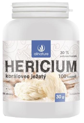 Allnature Hericium Korálovec ježatý 100 kapsúl