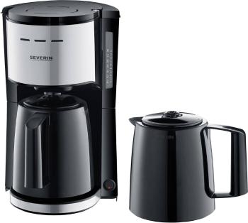 Severin KA 9253 kávovar čierna, nerezová oceľ kartáčovaná  Pripraví šálok naraz=8 termoska, s funkciou filtrovania kávy