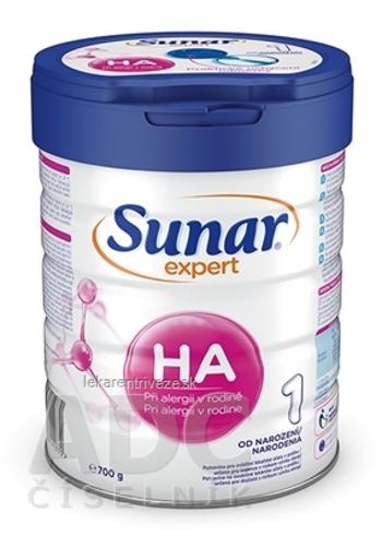 Sunar EXPERT HA1 počiatočná výživa dojčiat (od narodenia) 1x700 g