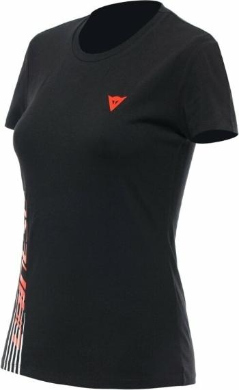 Dainese T-Shirt Logo Lady Black/Fluo Red XL Tričko