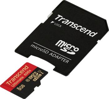 Transcend Ultimate (600x) pamäťová karta micro SDHC 8 GB Class 10, UHS-I vr. SD adaptéru