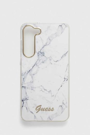 Puzdro na mobil Guess S23+ S916 biela farba