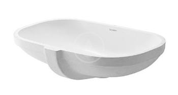 DURAVIT - D-Code Umývadlo zápustné, 495x290 mm, bez otvoru na batériu, biela 0338490000