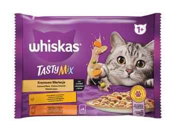 Mars WHISKAS kapsička cat Tasty mix ( kura&zel., jah.& morč.) v krémovej omáčke 4 x 85 g