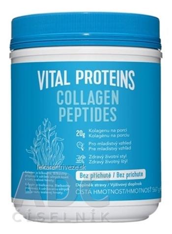 VITAL PROTEINS COLLAGEN PEPTIDES prášok na prípravu nápoja, bez príchute 1x567 g