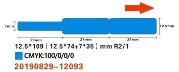 Niimbot štítky na káble RXL A2K18638501, 12,5x109mm 65ks Blue pre D11 a D110