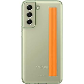 Samsung Galaxy S21 FE 5G Polopriehľadný zadný kryt s pútkom olivovo zelený (EF-XG990CMEGWW)