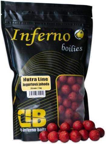 Carp inferno boilies nutra line jogurtová jahoda - 1 kg 20 mm