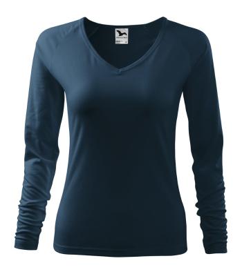 MALFINI Dámske tričko s dlhým rukávom Elegance - Námornícka modrá | XXL