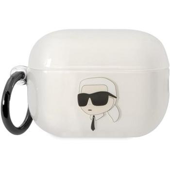 Karl Lagerfeld 3D Logo NFT Karl Head TPU Puzdro na Airpods Pro 2 White (KLAP2HNIKTCT)