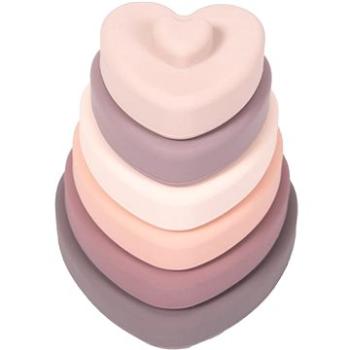 Bo Jungle Stohovacie hryzátko B-Silicone Hearts (1703739300005)