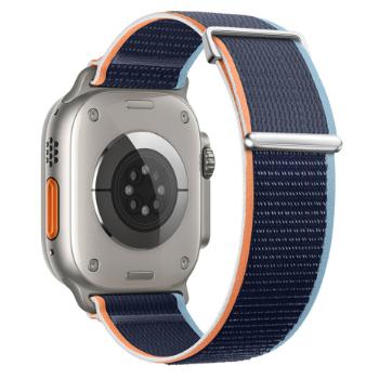 BStrap Velcro Nylon remienok na Apple Watch 42/44/45mm, navy blue (SAP016C15)