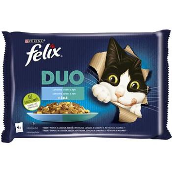 Felix Fantastic DUO treska a losos, losos a sardinky, sleď a pstruh, pstruh a makrela 4× 85 g (7613039757796)