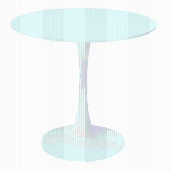 Jedálenský stôl, okrúhly, biela matná, priemer 80 cm, REVENTON P3, poškodený tovar