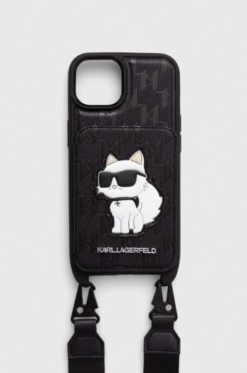 Puzdro na mobil Karl Lagerfeld iPhone 14 6.1" čierna farba