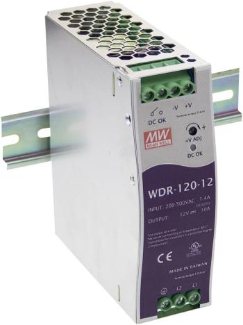 Sieťový zdroj na DIN lištu Mean Well WDR-120-48 48 V / DC 2.5 A 120 W 1 x